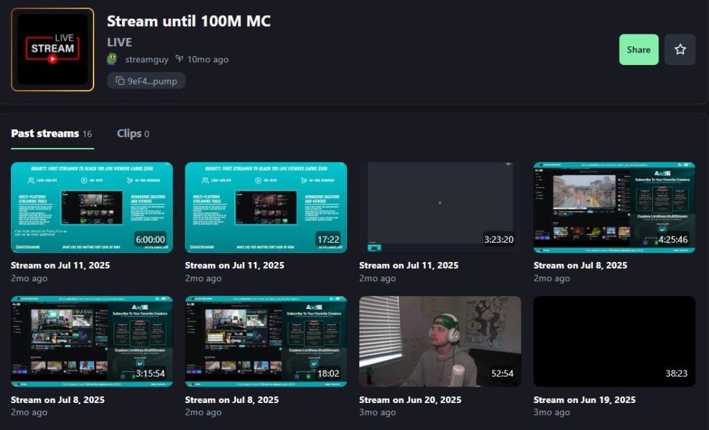 Stream Until 100M MC
